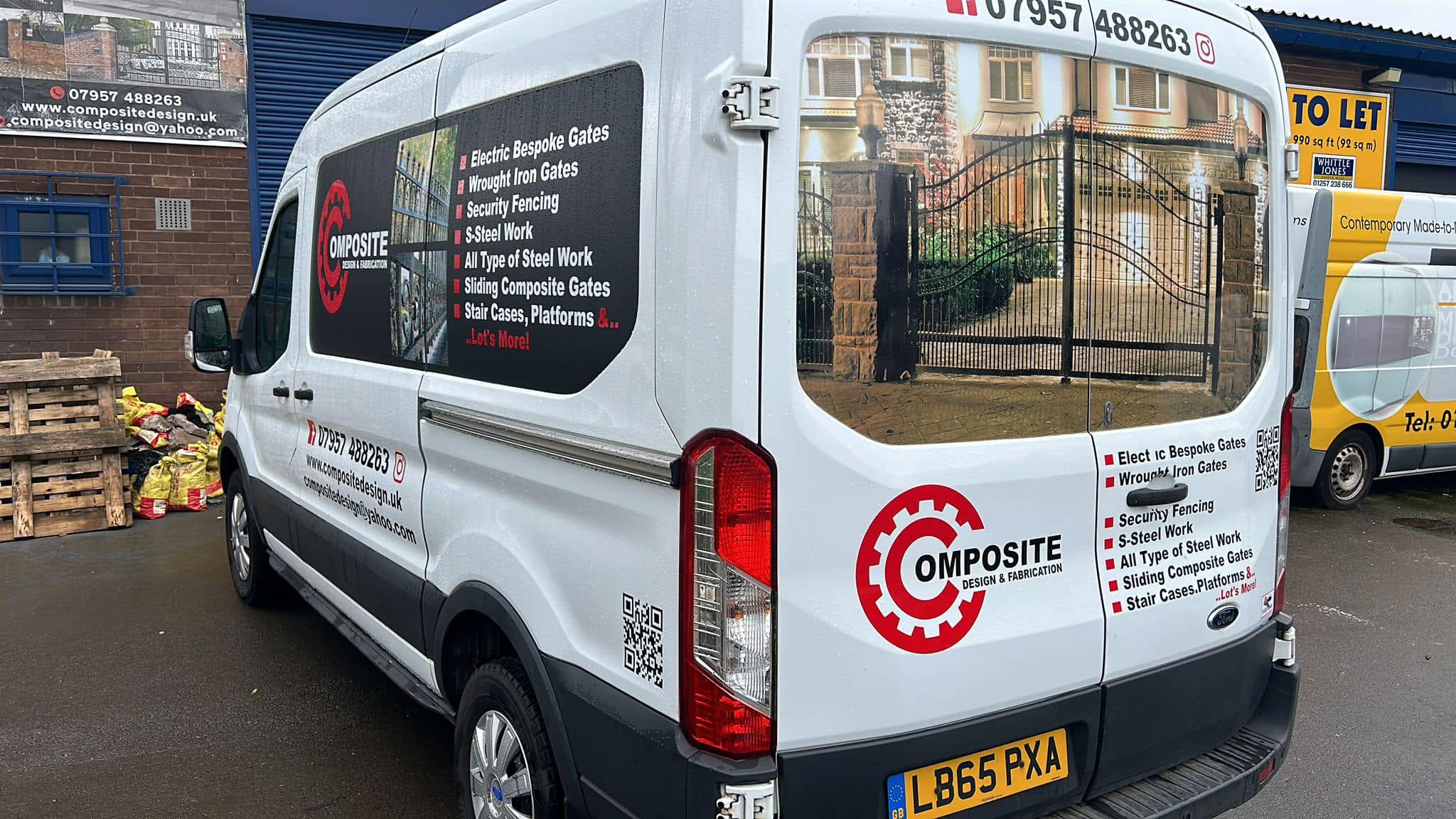 CD&F branded work van outside the Birkenhead workshop