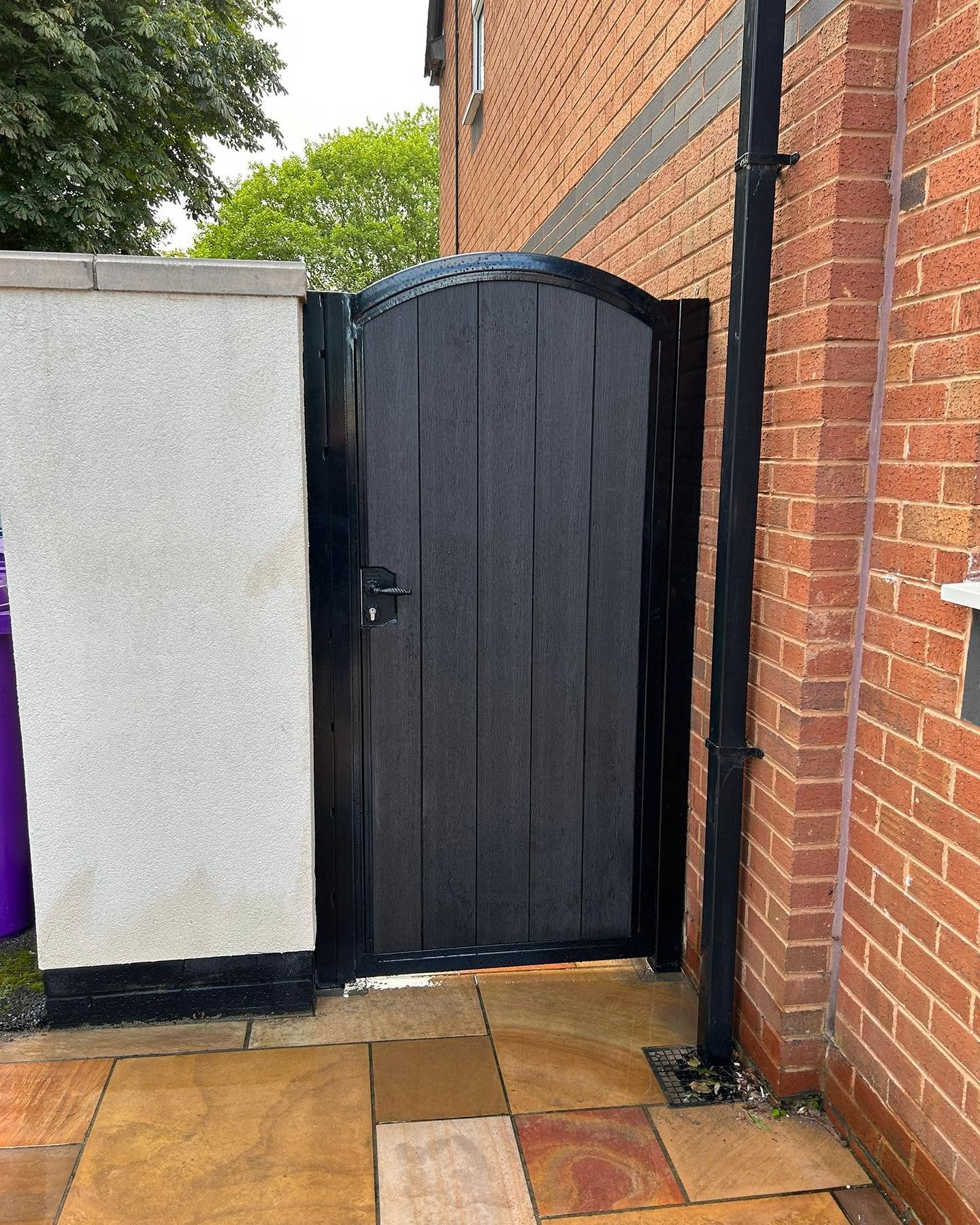 Arched pedestrian gate made and fitted by CD&F